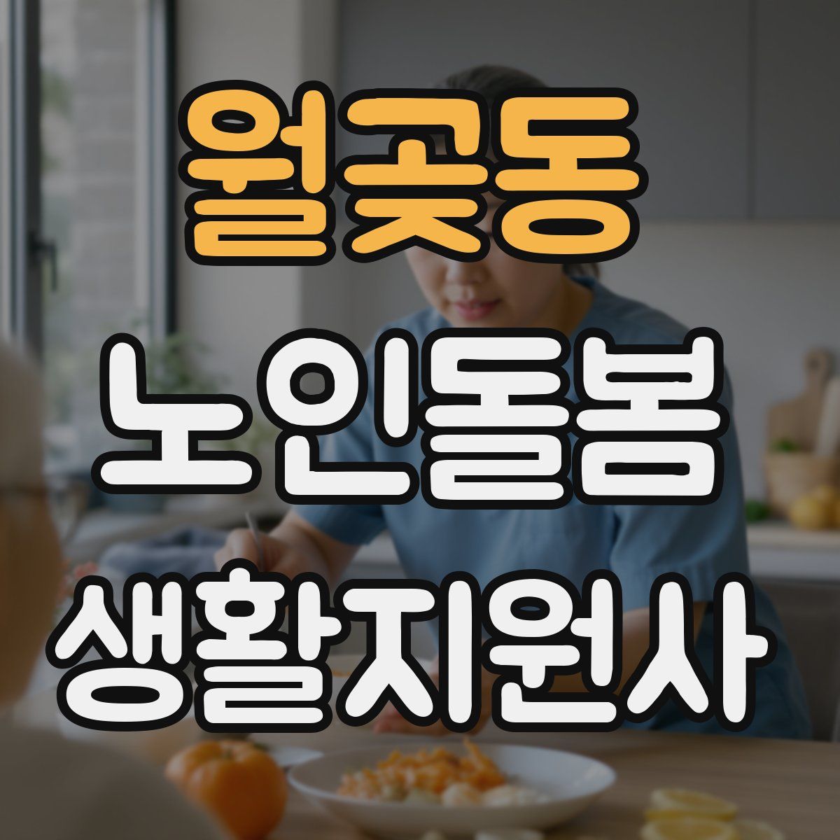 월곶동 노인돌봄생활지원사 자격증