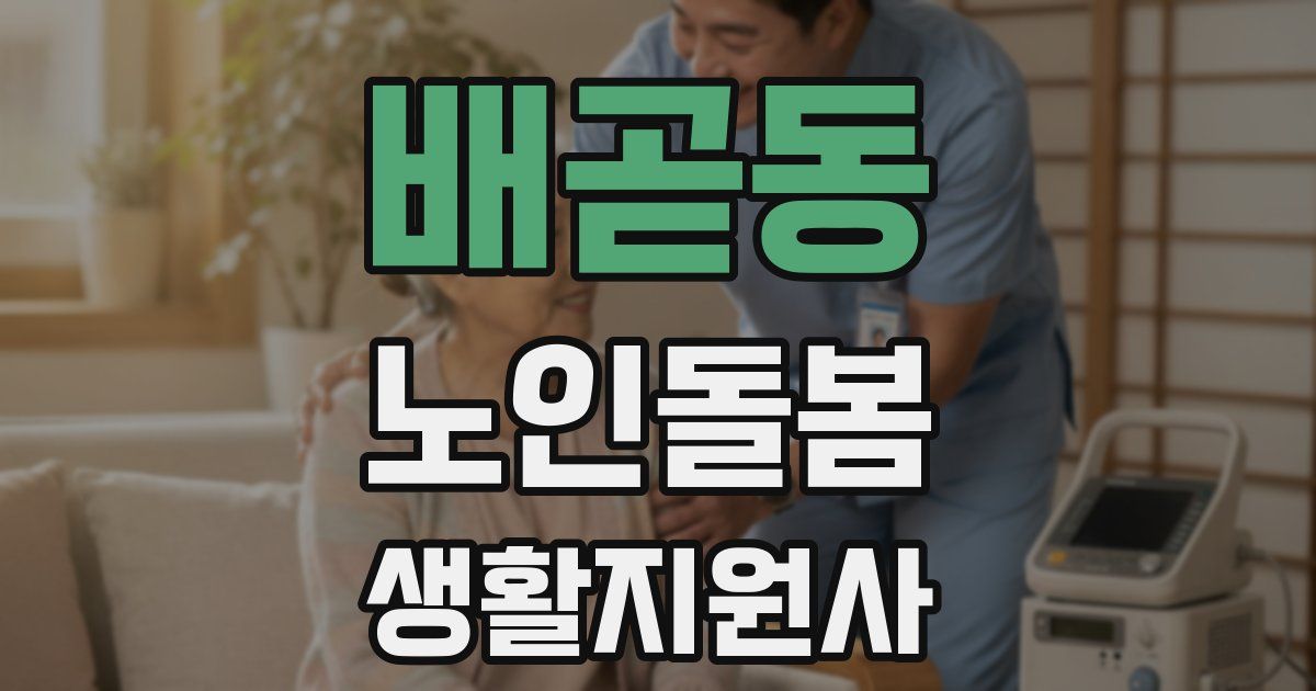 배곧동 노인돌봄생활지원사 자격증