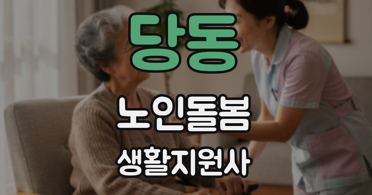 당동 노인돌봄생활지원사 자격증