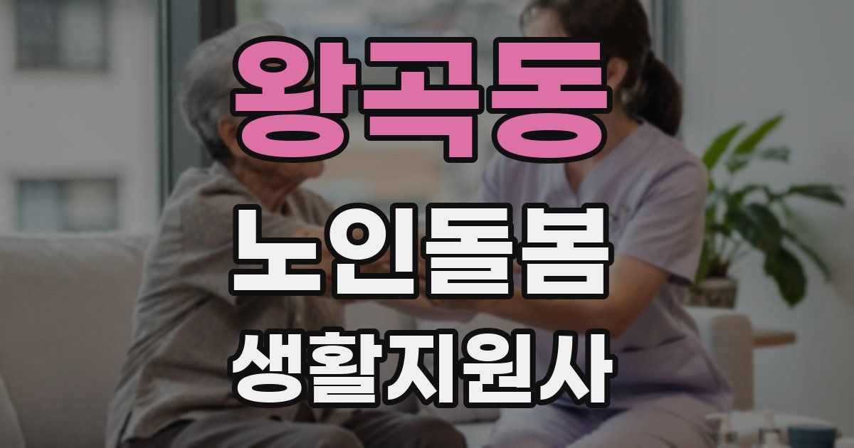 왕곡동 노인돌봄생활지원사 자격증