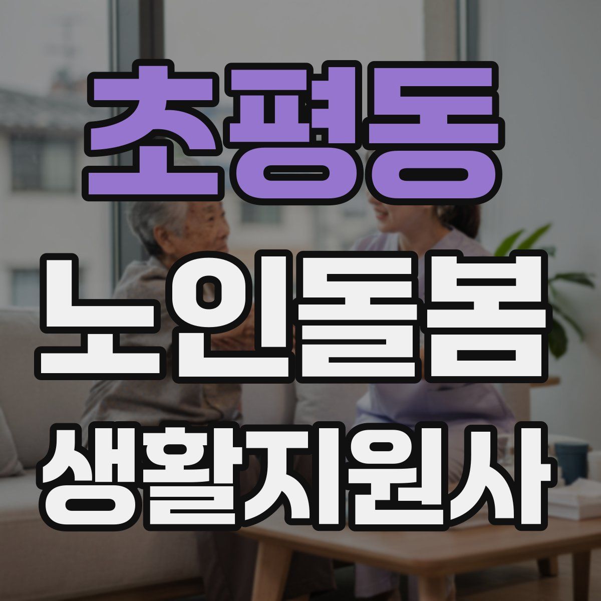 초평동 노인돌봄생활지원사 자격증