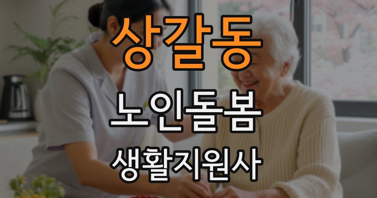 상갈동 노인돌봄생활지원사 자격증