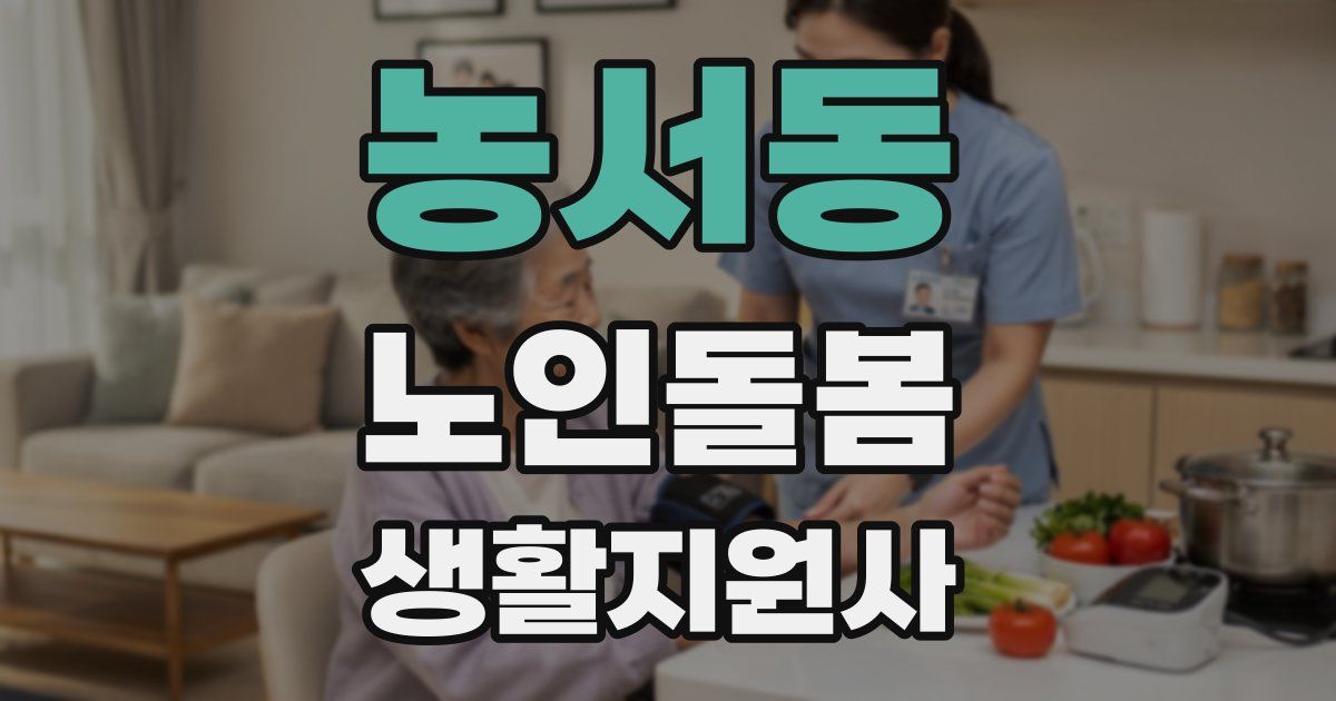 농서동 노인돌봄생활지원사 자격증