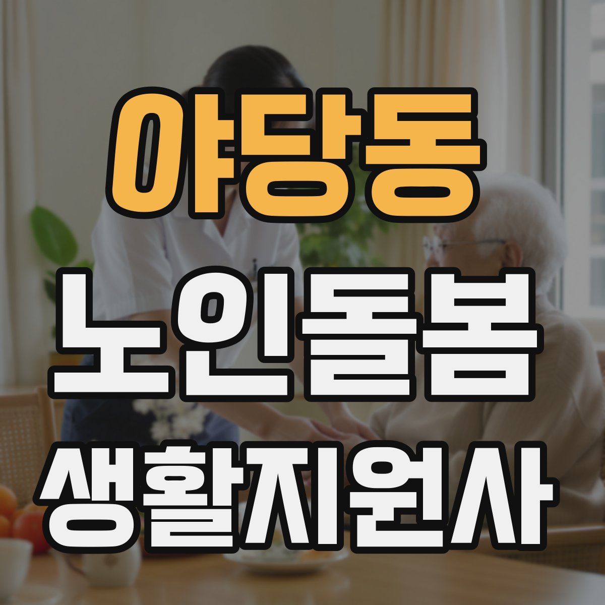 야당동 노인돌봄생활지원사 자격증
