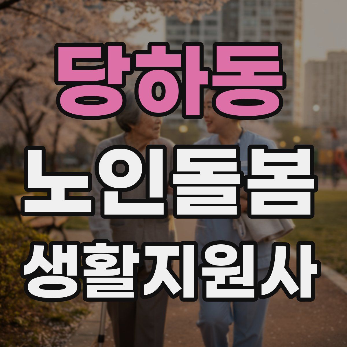 당하동 노인돌봄생활지원사 자격증