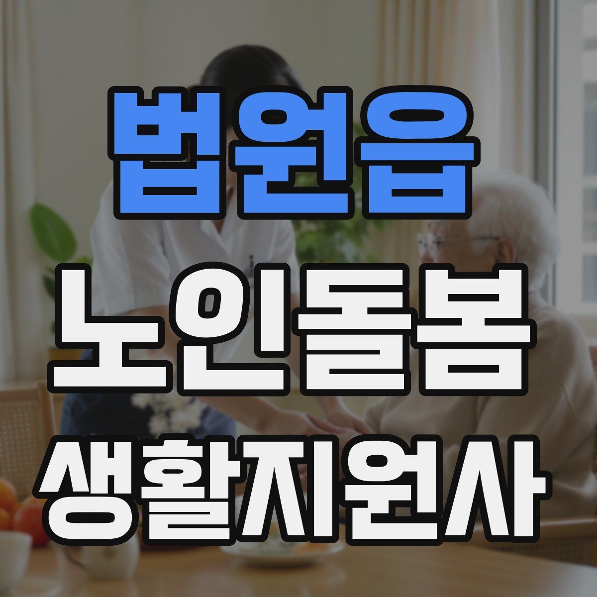 법원읍 노인돌봄생활지원사 자격증