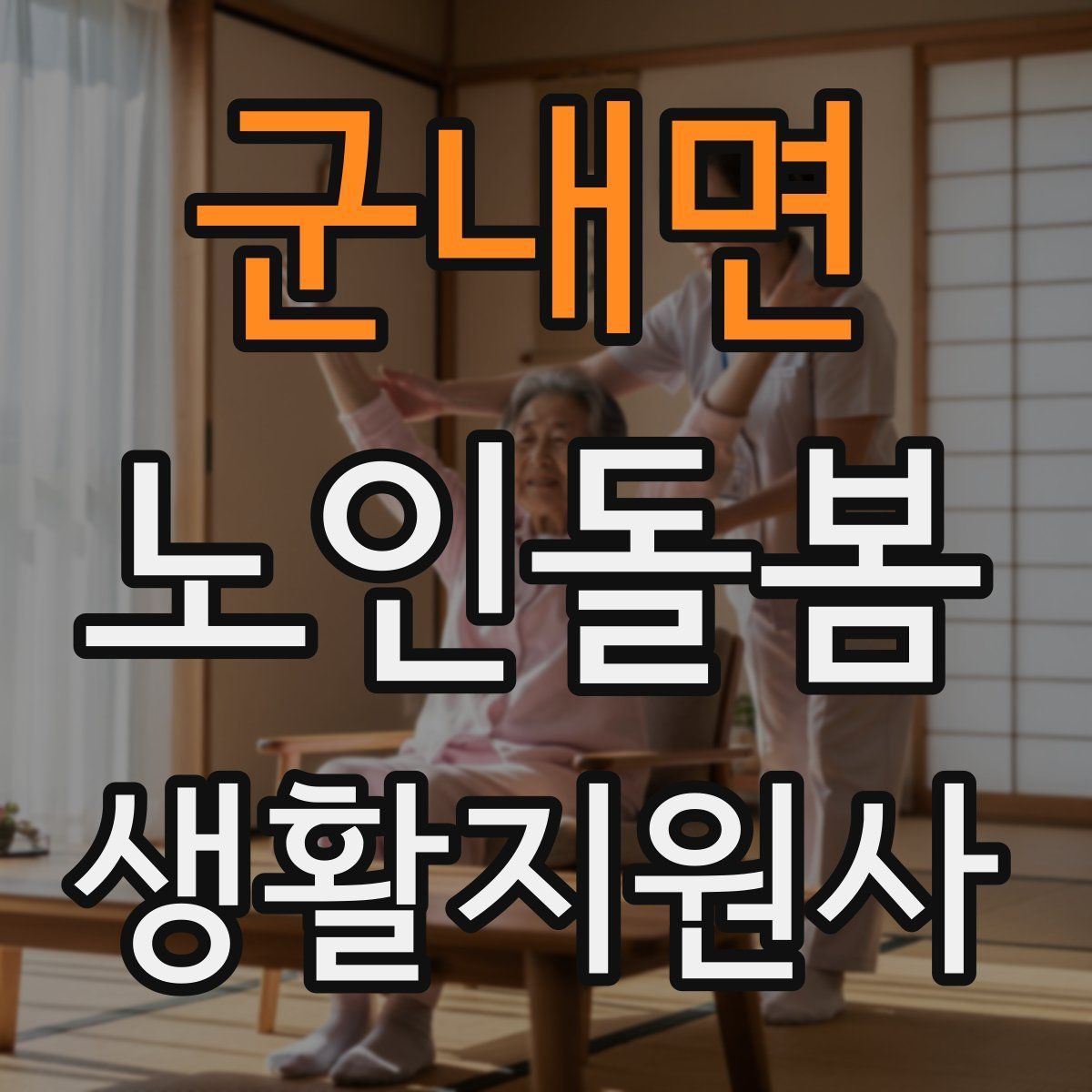 군내면 노인돌봄생활지원사 자격증