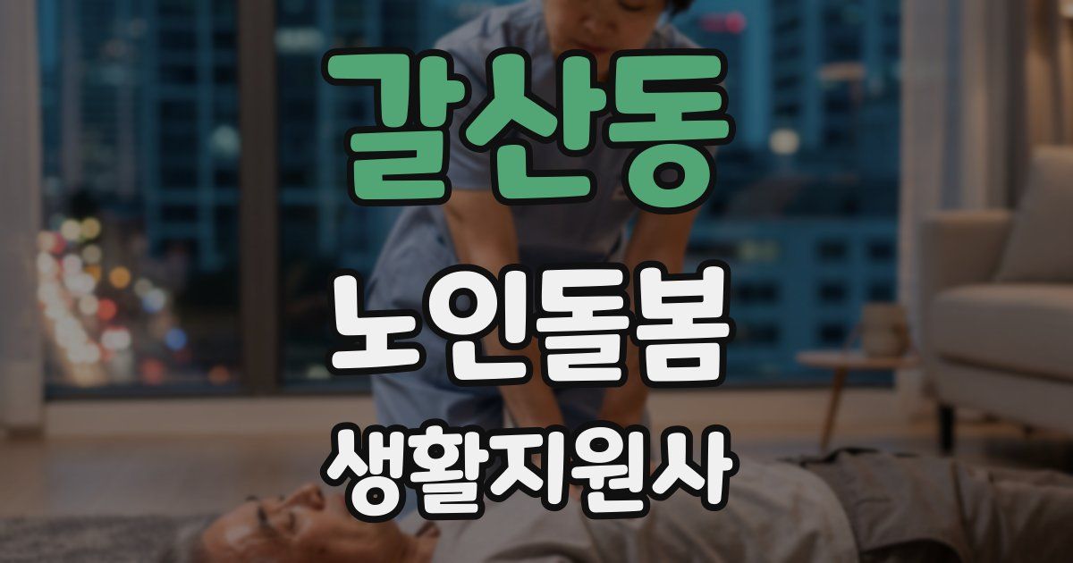 갈산동 노인돌봄생활지원사 자격증