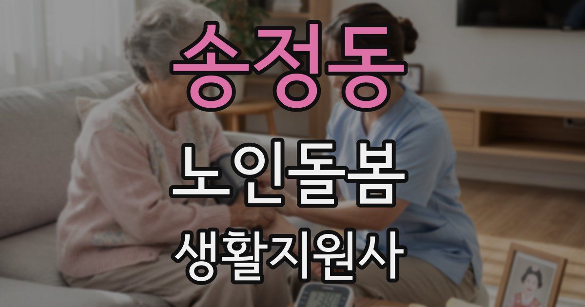 송정동 노인돌봄생활지원사 자격증