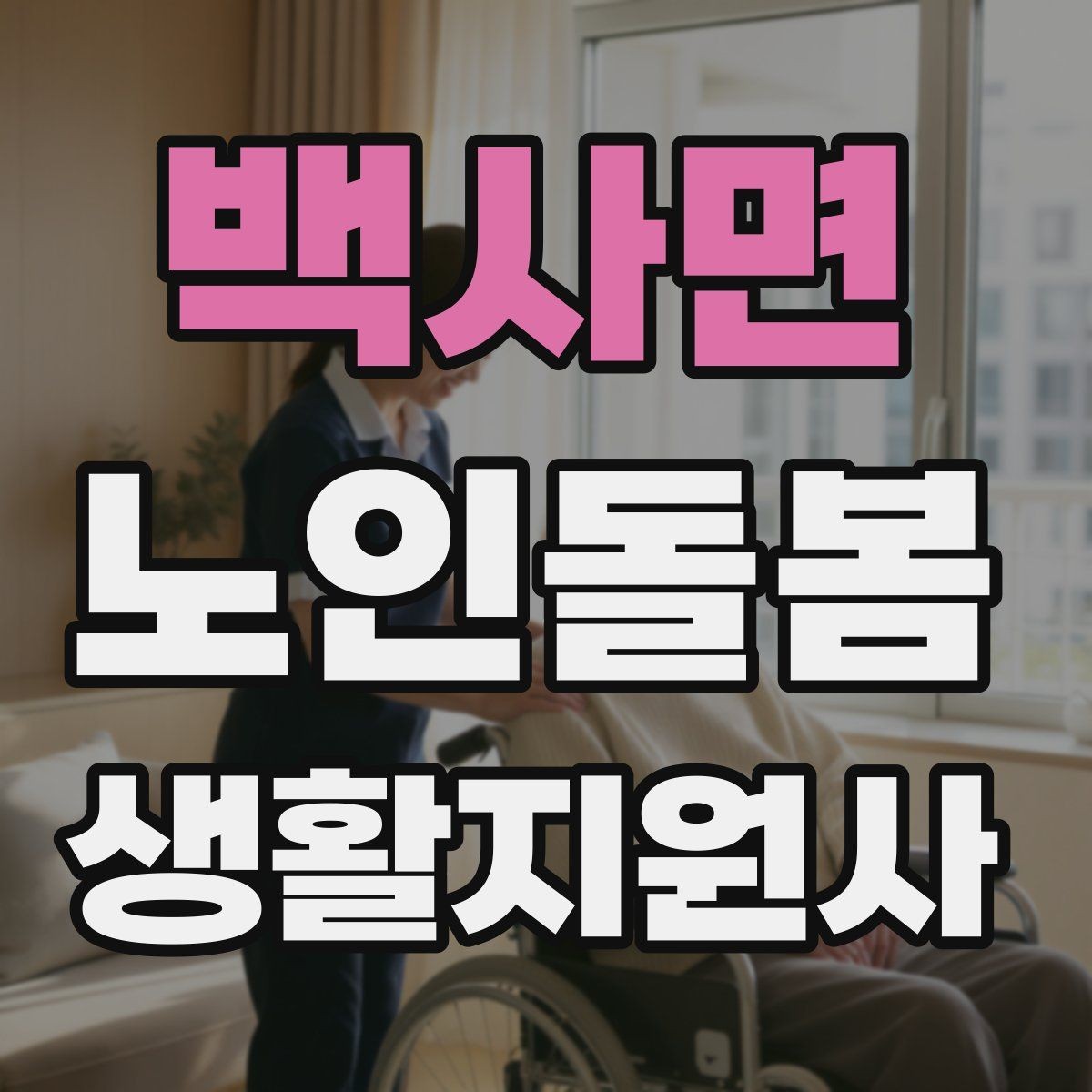 백사면 노인돌봄생활지원사 자격증 준비부터 현장까지 한 번에 정리