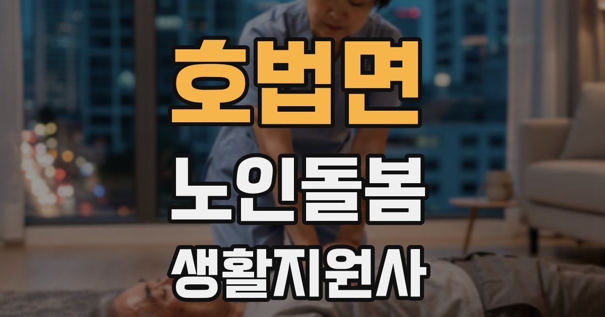 호법면 노인돌봄생활지원사 자격증