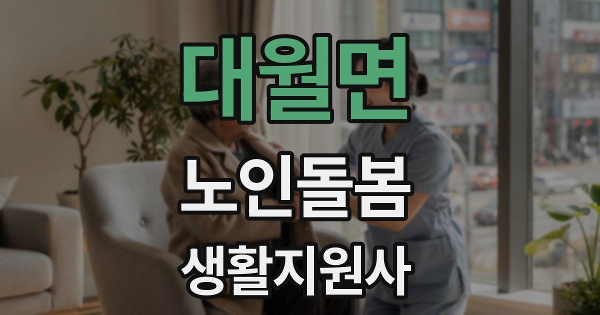 대월면 노인돌봄생활지원사 자격증