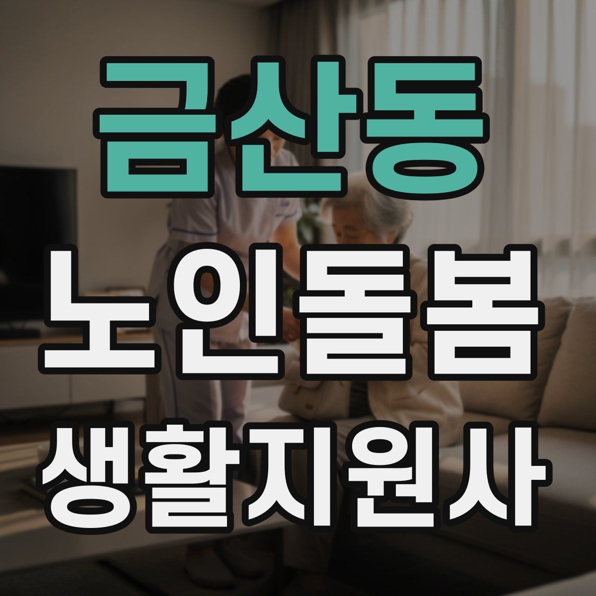 금산동 노인돌봄생활지원사 자격증