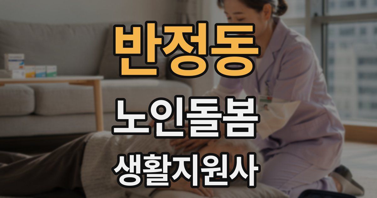 반정동 노인돌봄생활지원사 자격증