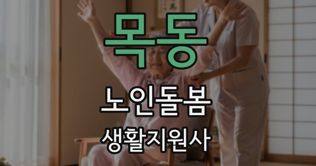 목동 노인돌봄생활지원사 자격증
