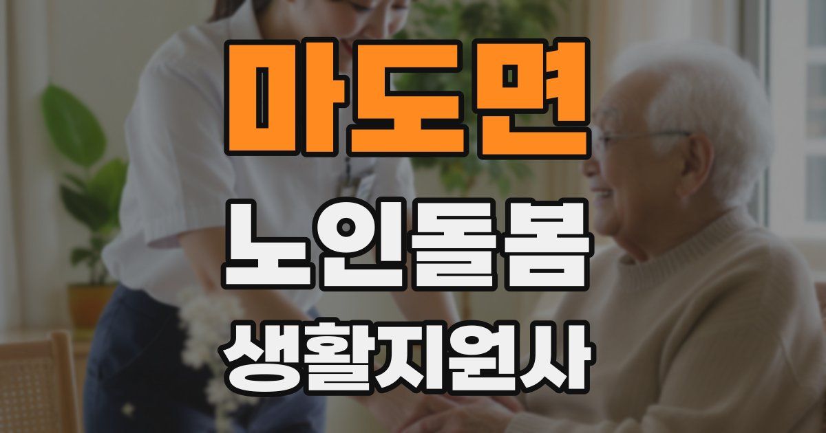 마도면 노인돌봄생활지원사 자격증