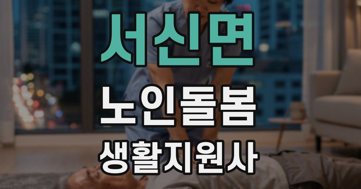 서신면 노인돌봄생활지원사 자격증