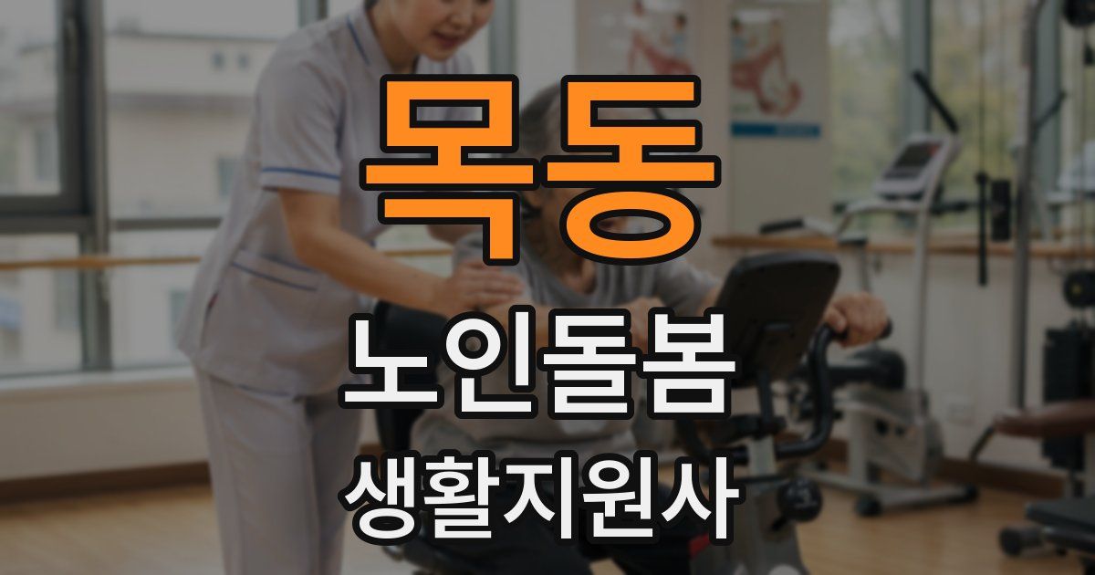 목동 노인돌봄생활지원사 자격증