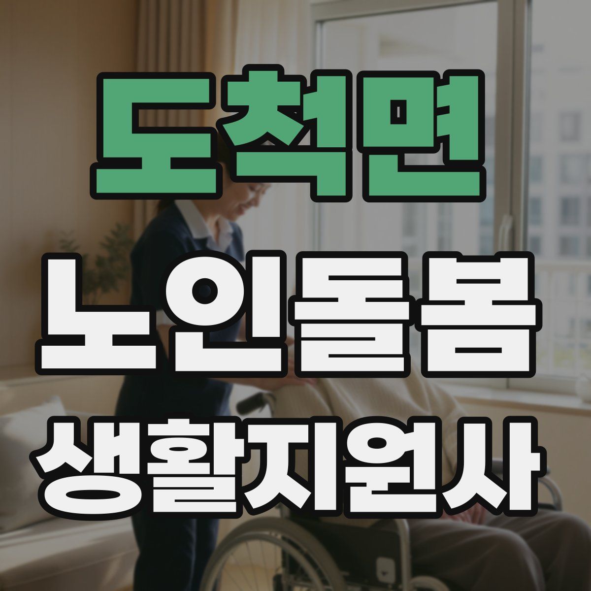 도척면 노인돌봄생활지원사 자격증