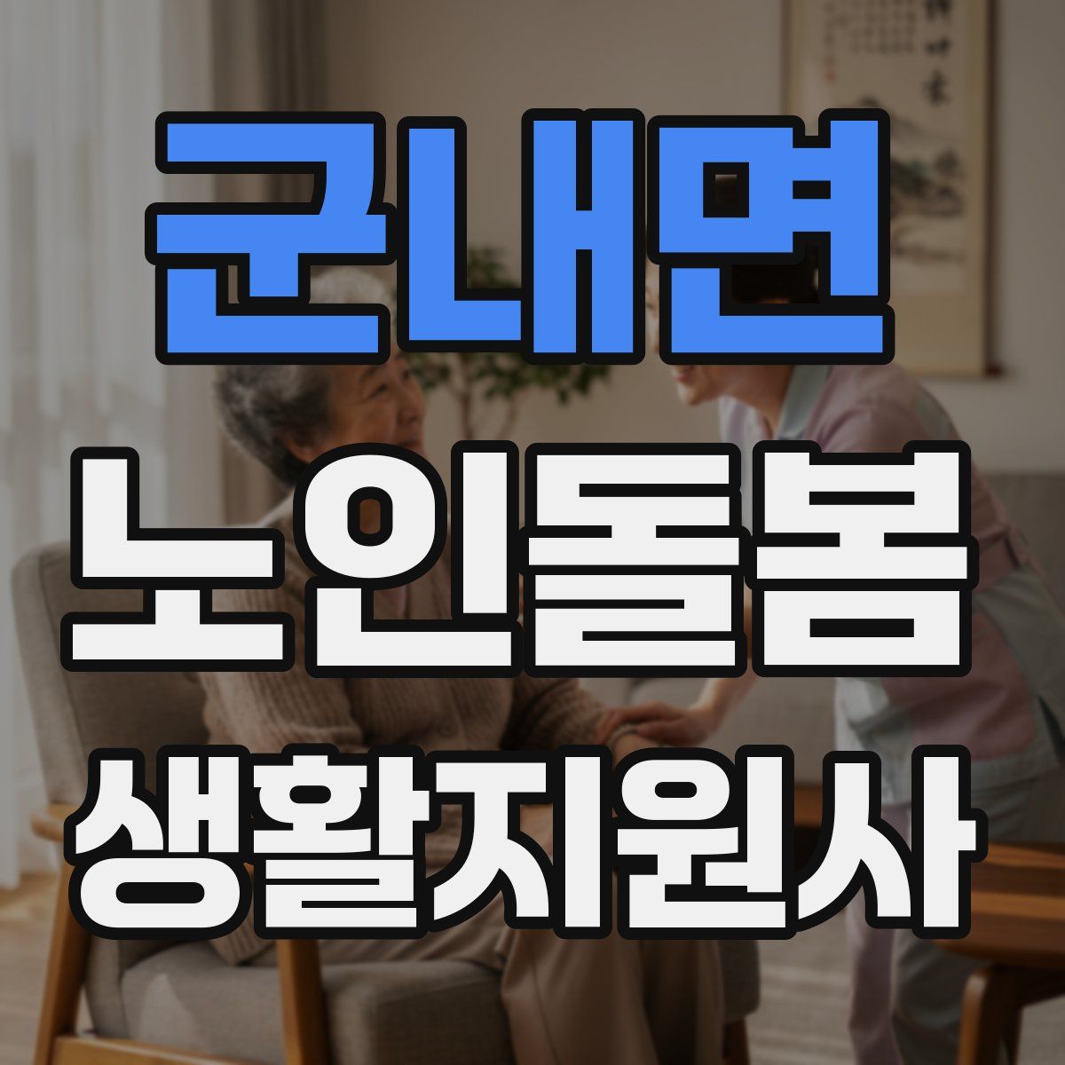 군내면 노인돌봄생활지원사 자격증