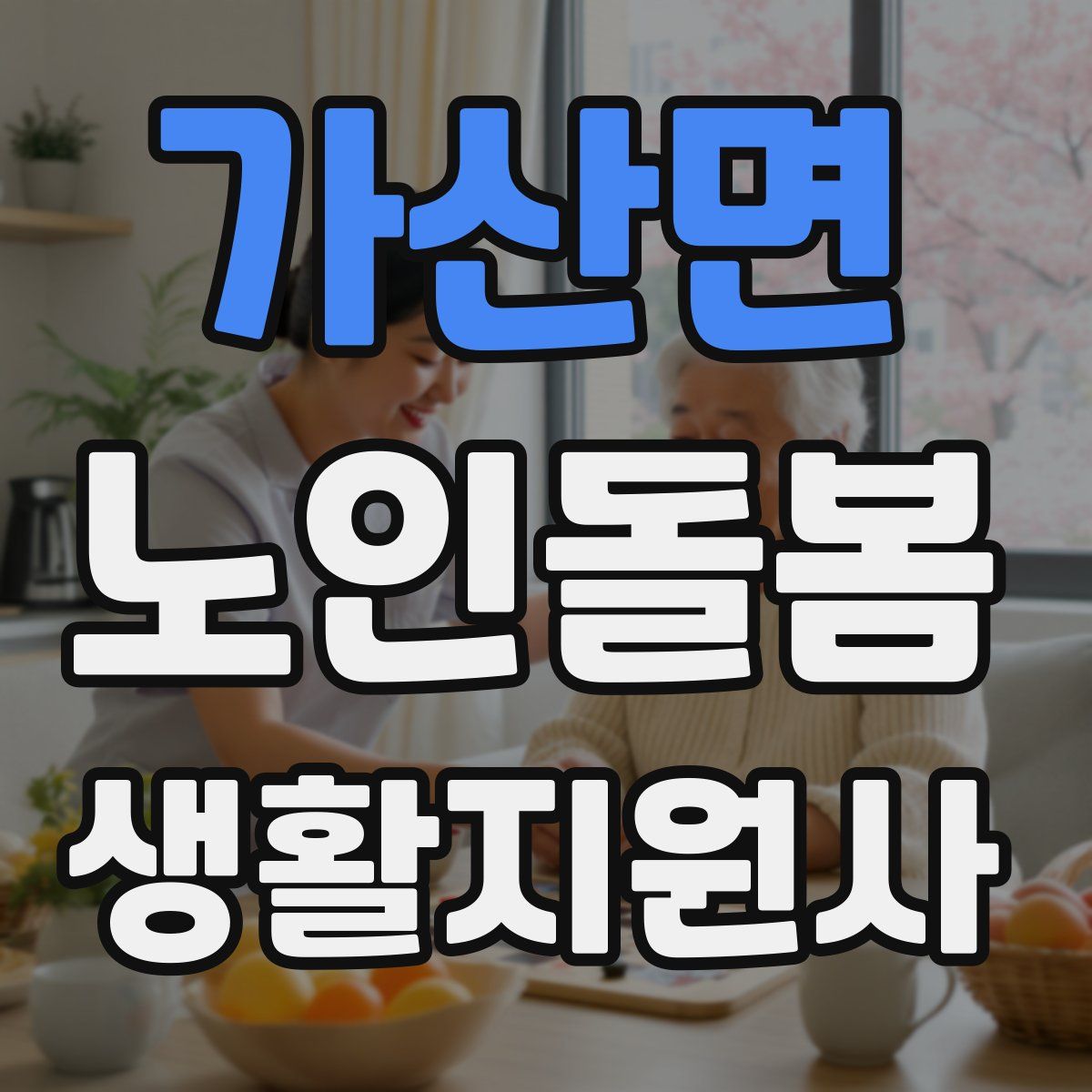 가산면 노인돌봄생활지원사 자격증