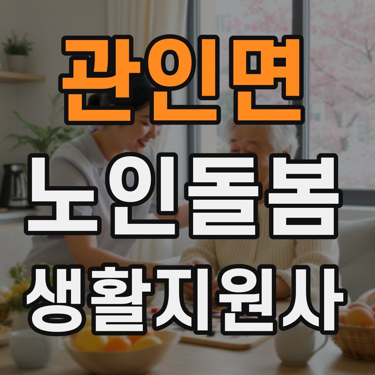 관인면 노인돌봄생활지원사 자격증