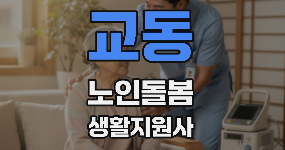 교동 노인돌봄생활지원사 자격증