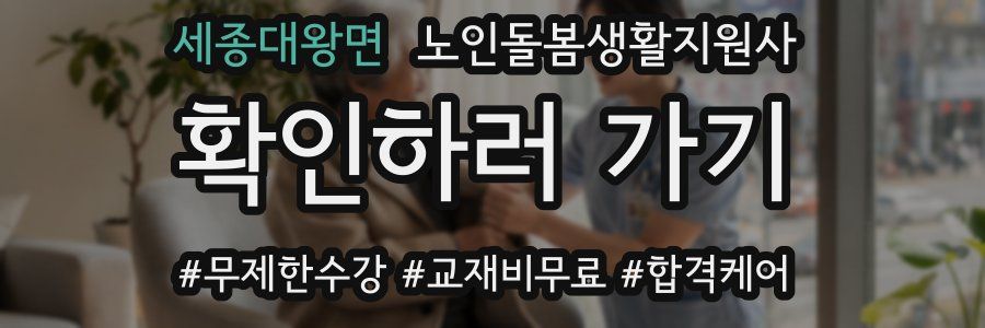 세종대왕면 노인돌봄생활지원사 자격증