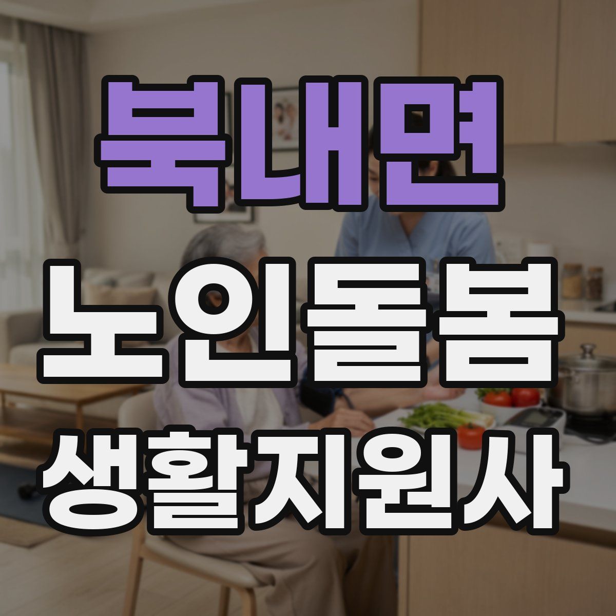 북내면 노인돌봄생활지원사 자격증