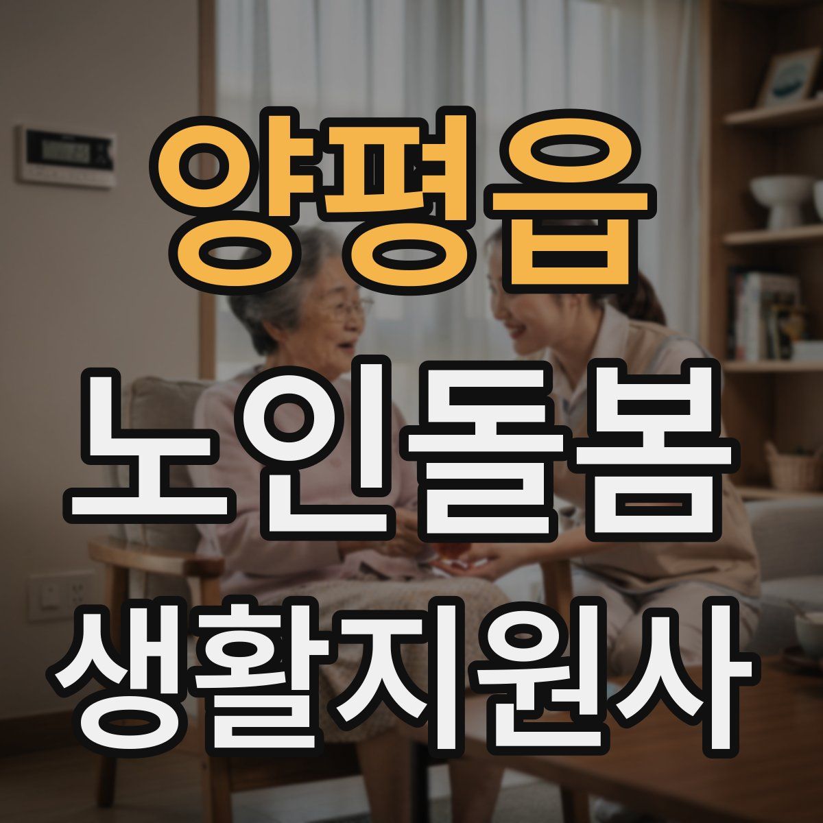 양평읍 노인돌봄생활지원사 자격증