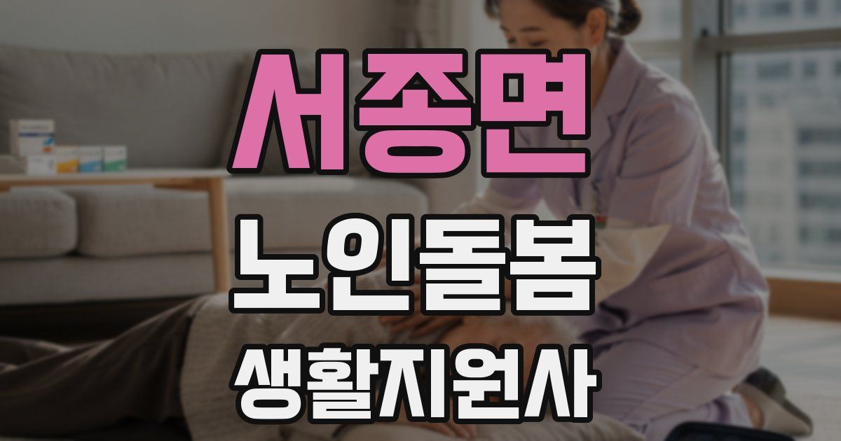 서종면 노인돌봄생활지원사 자격증
