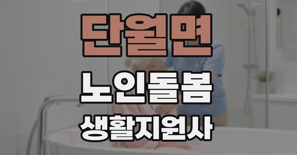 단월면 노인돌봄생활지원사 자격증