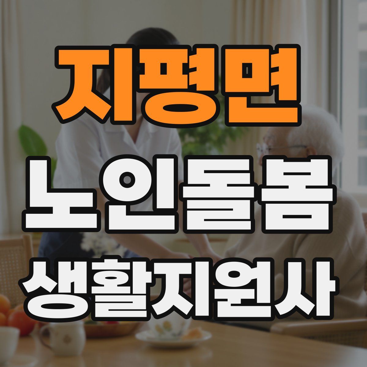 지평면 노인돌봄생활지원사 자격증