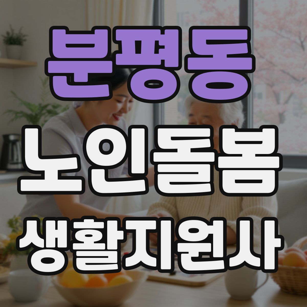 분평동 노인돌봄생활지원사 자격증
