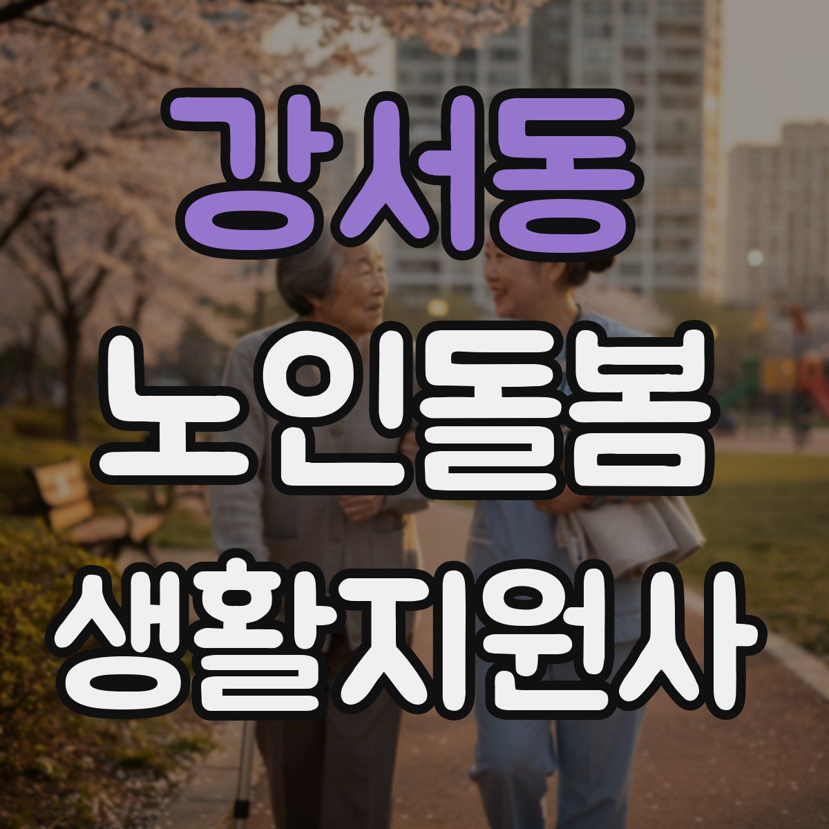 강서동 노인돌봄생활지원사 자격증