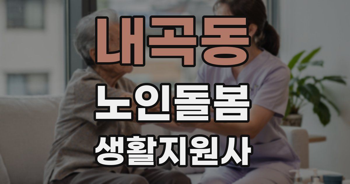 내곡동 노인돌봄생활지원사 자격증