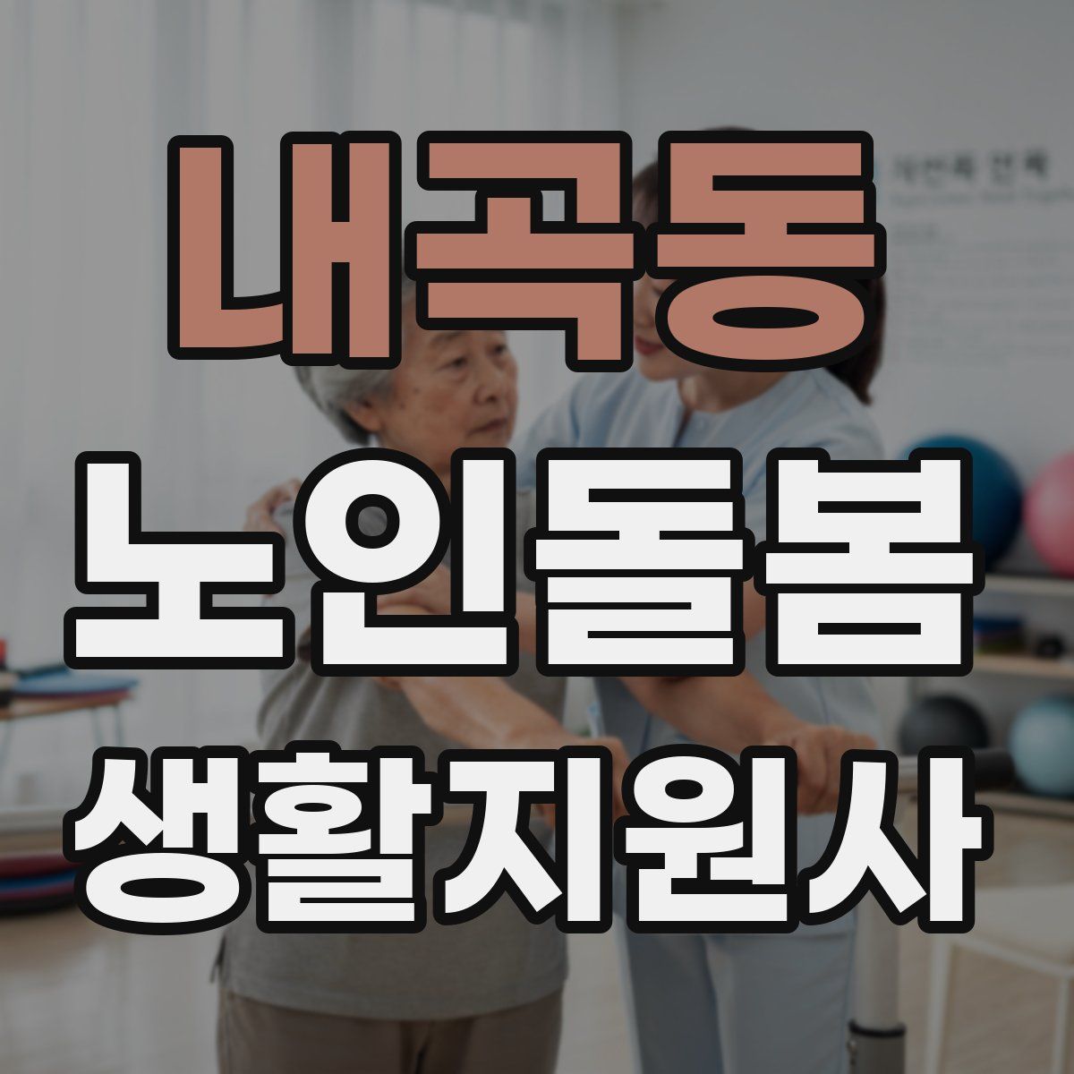 내곡동 노인돌봄생활지원사 자격증
