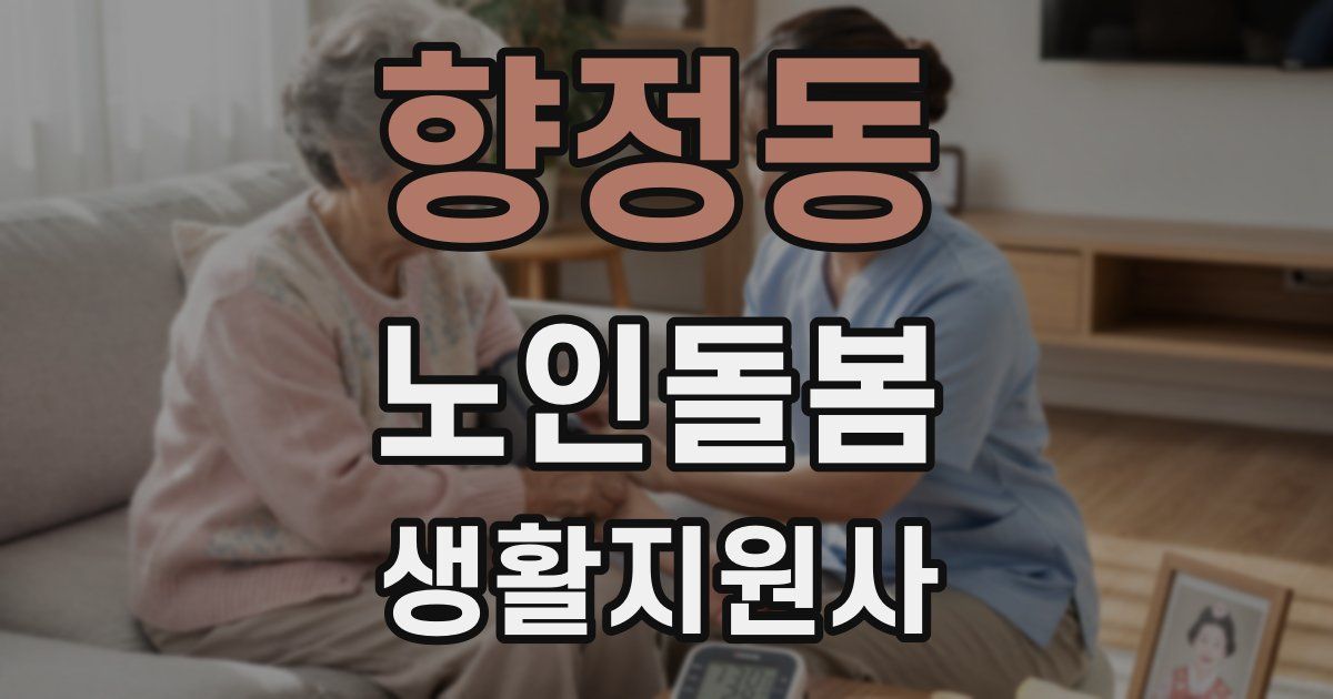 향정동 노인돌봄생활지원사 자격증