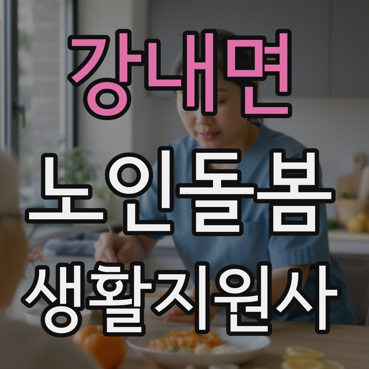 강내면 노인돌봄생활지원사 자격증