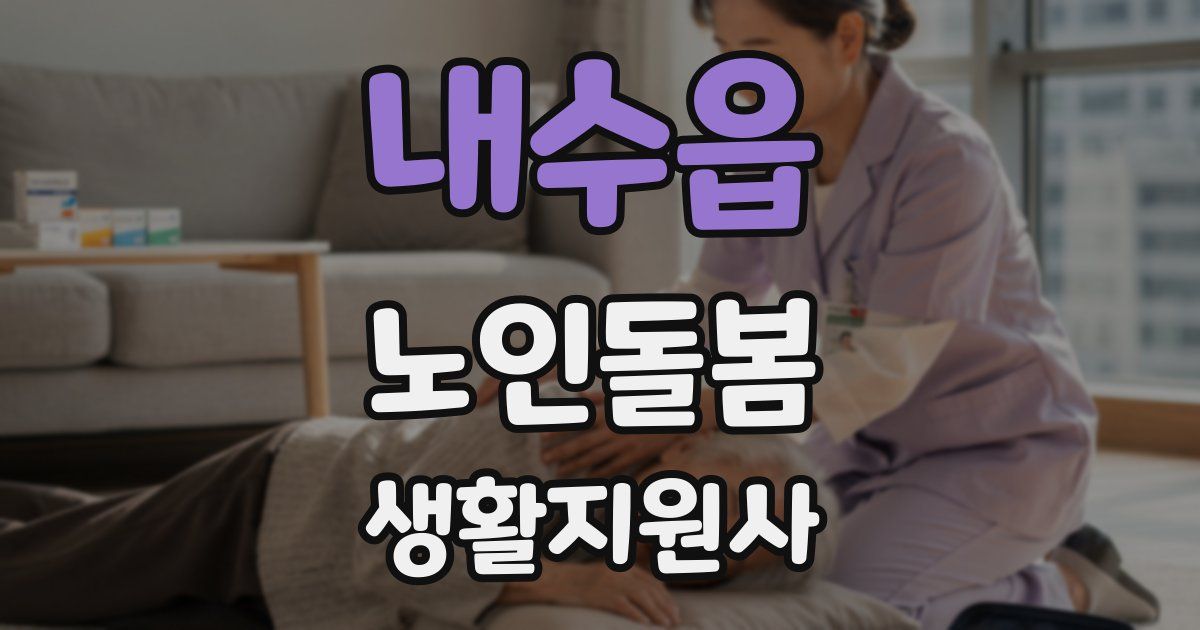내수읍 노인돌봄생활지원사 자격증