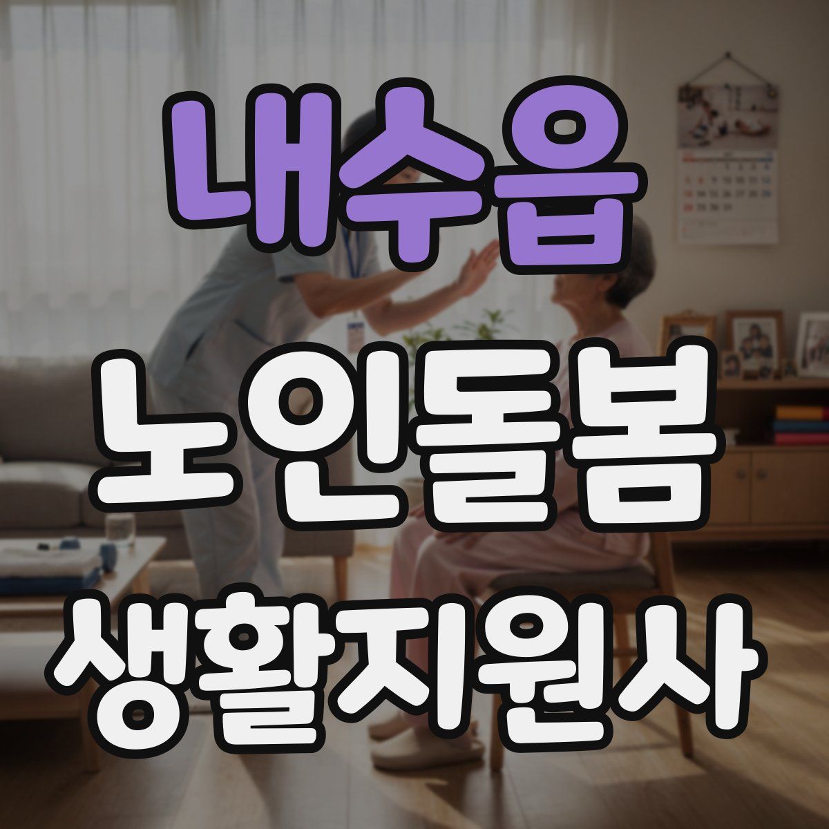 내수읍 노인돌봄생활지원사 자격증