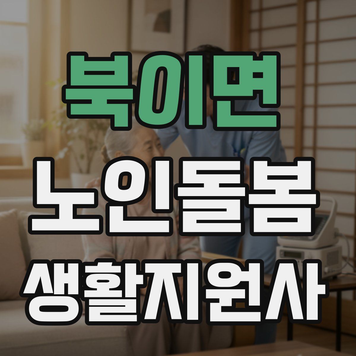 북이면 노인돌봄생활지원사 자격증