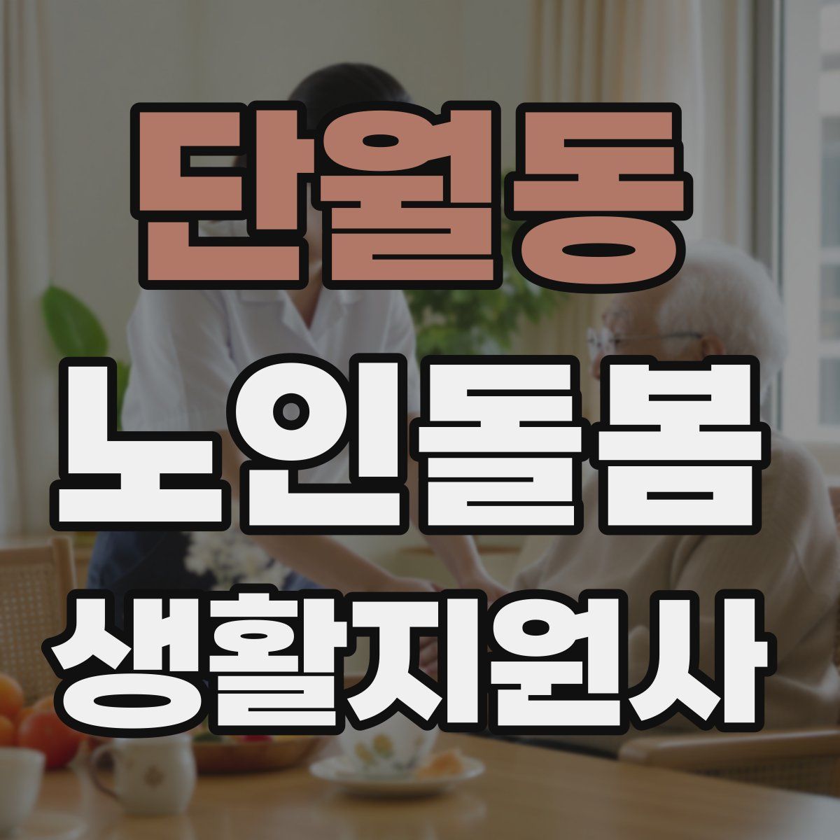 단월동 노인돌봄생활지원사 자격증