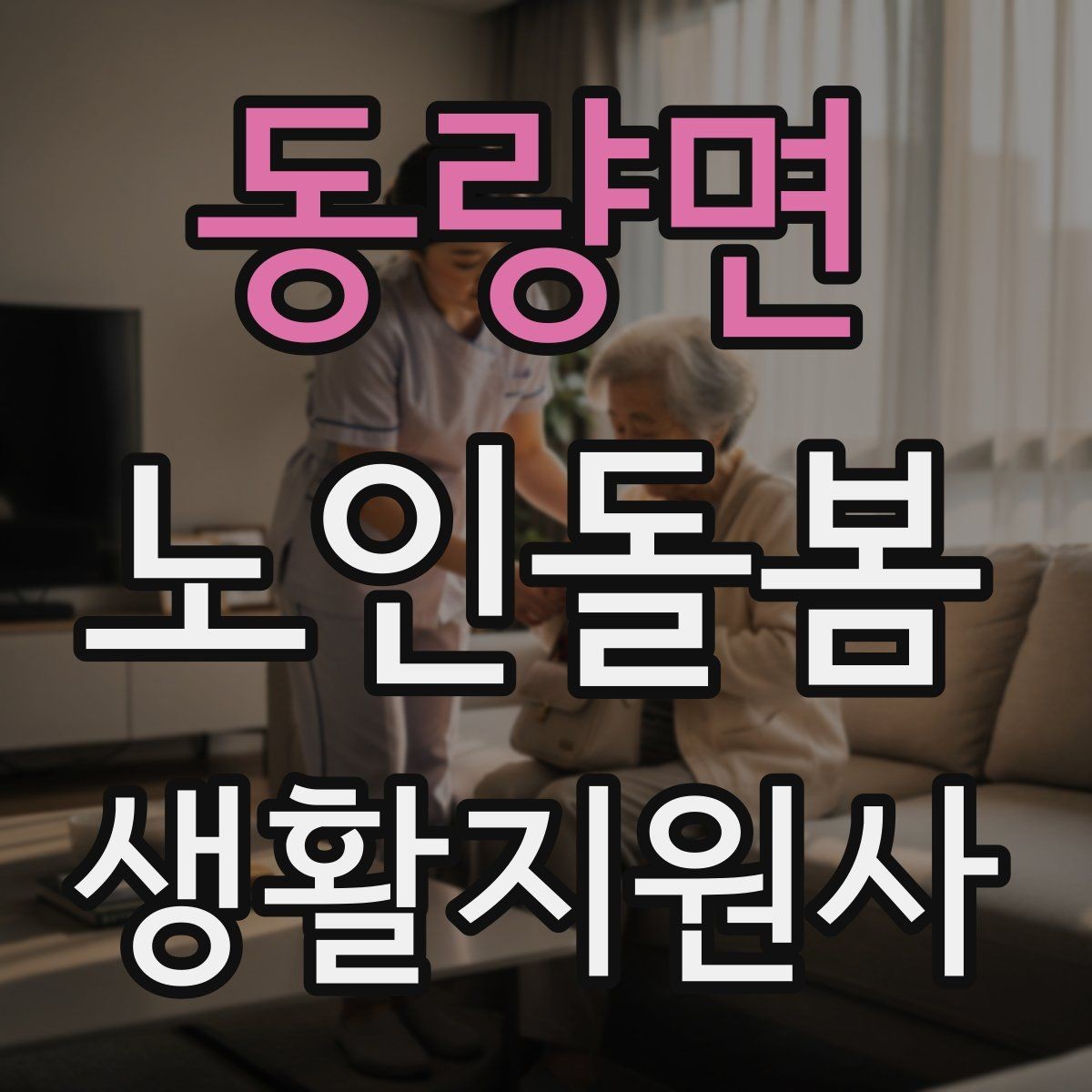동량면 노인돌봄생활지원사 자격증 지팡이 사용 어르신 동행 시 유의점