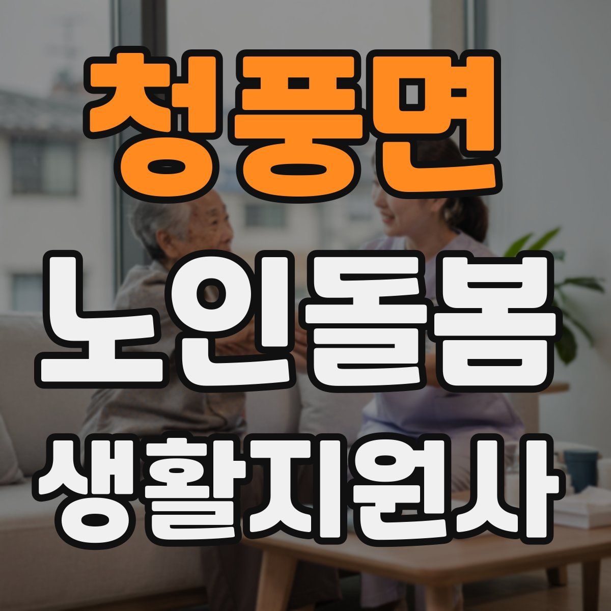 청풍면 노인돌봄생활지원사 자격증