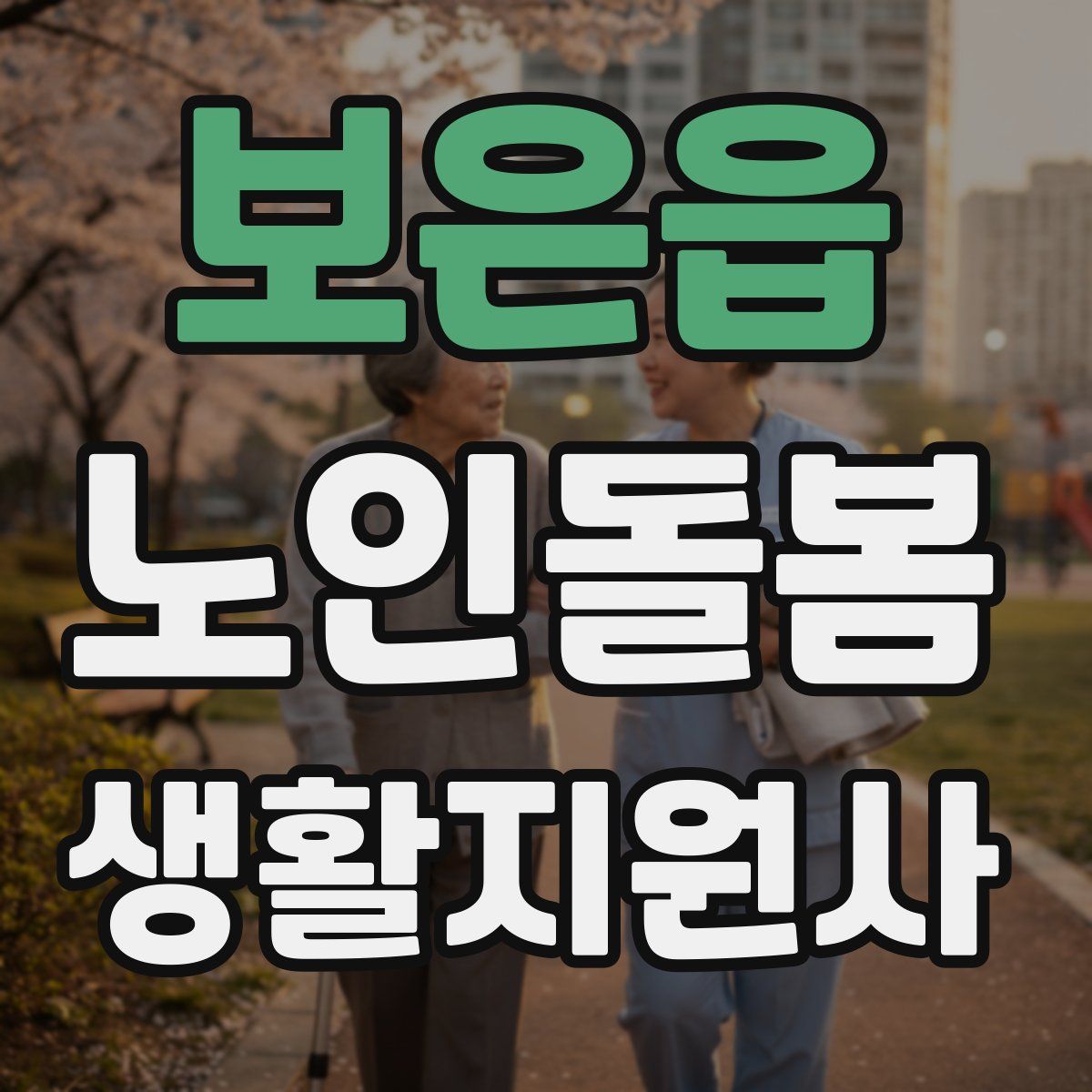 보은읍 노인돌봄생활지원사 자격증