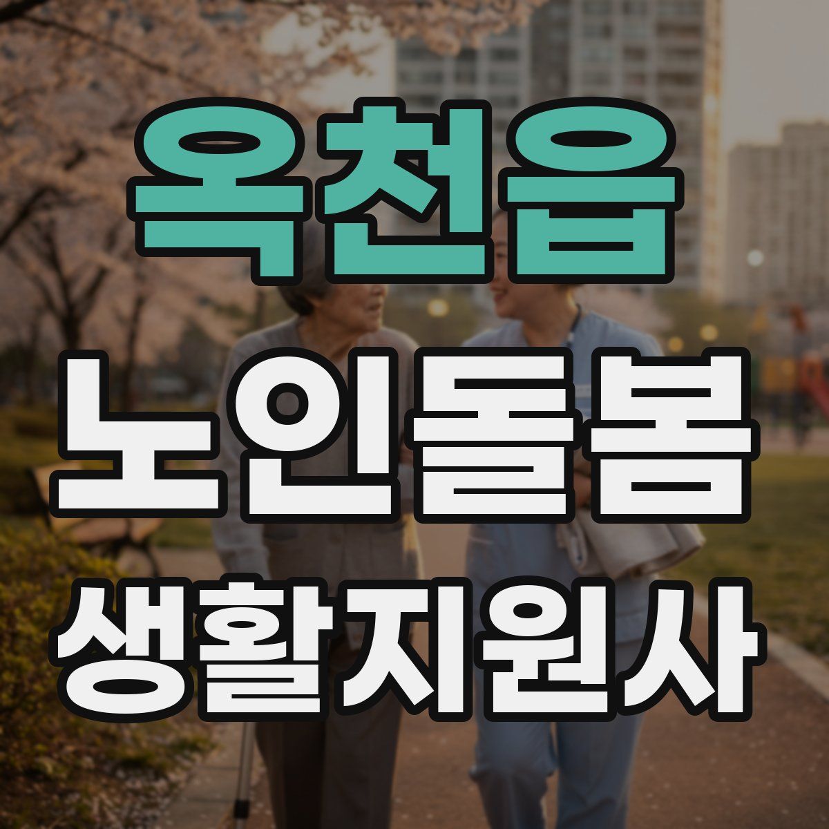 옥천읍 노인돌봄생활지원사 자격증