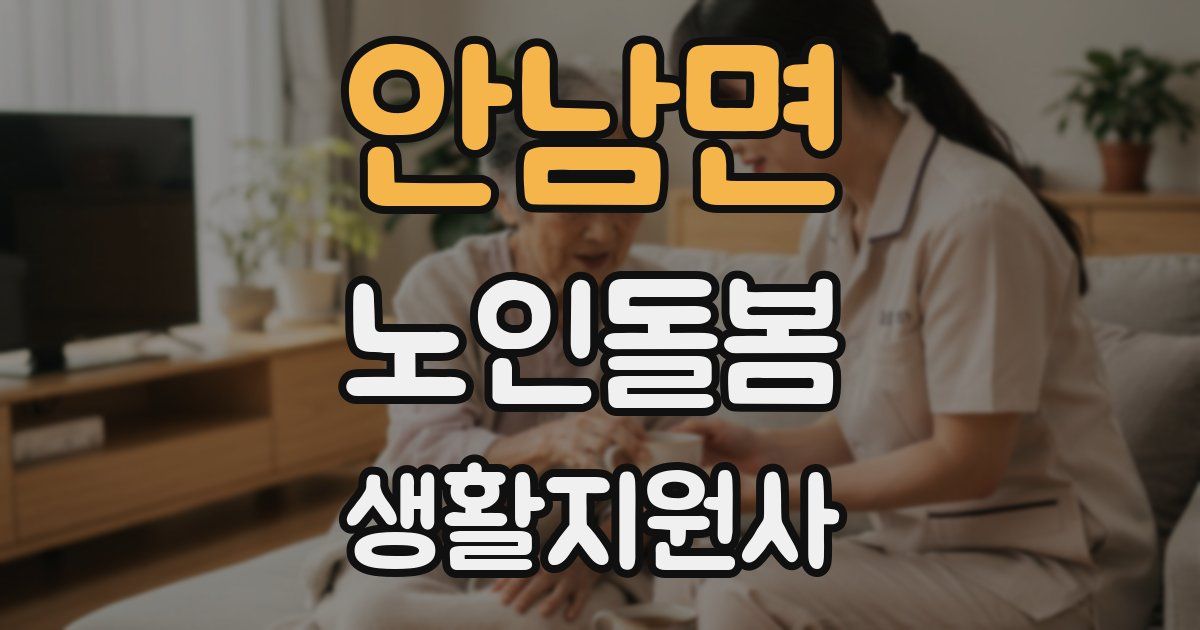 안남면 노인돌봄생활지원사 자격증