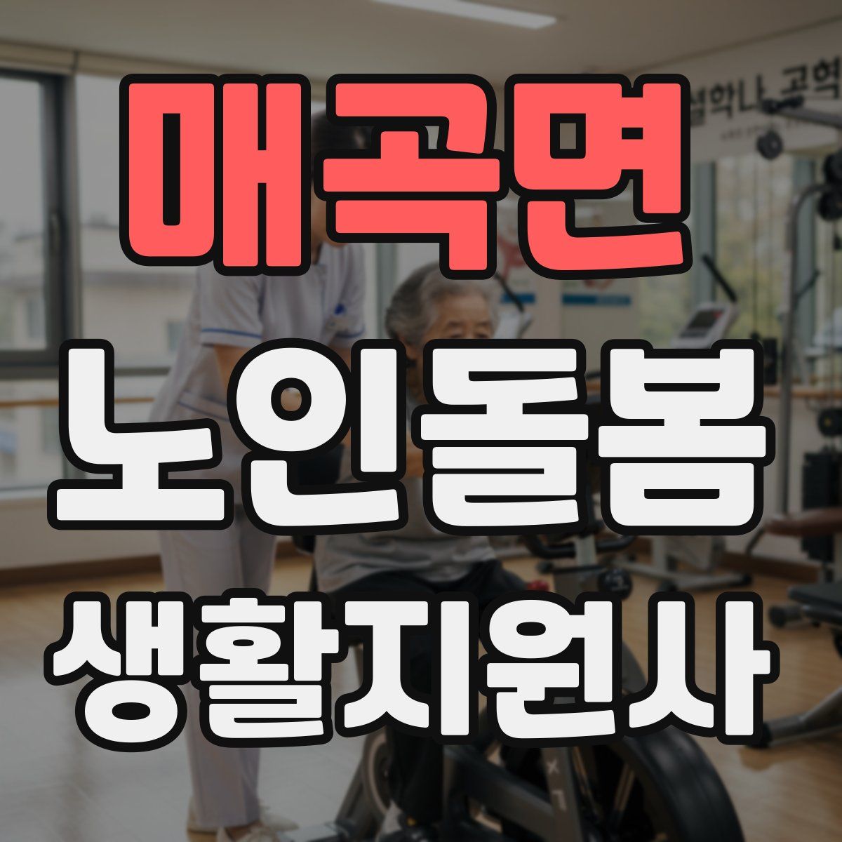 매곡면 노인돌봄생활지원사 자격증