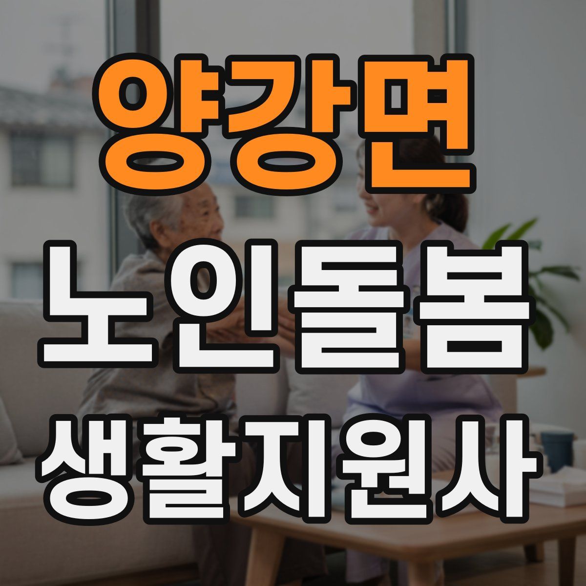 양강면 노인돌봄생활지원사 자격증